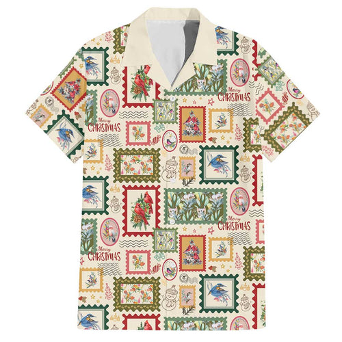 Aussie Birds Christmas La La Land Hawaiian Shirt Beige Vintage Stamp Edition - Aussie Hoodie