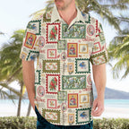 Aussie Birds Christmas La La Land Hawaiian Shirt Beige Vintage Stamp Edition - Aussie Hoodie