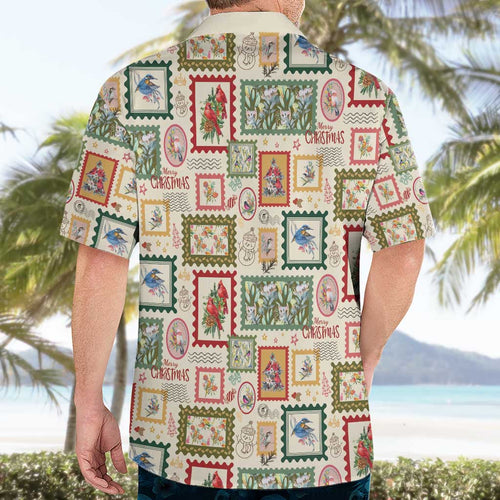 Aussie Birds Christmas La La Land Hawaiian Shirt Beige Vintage Stamp Edition - Aussie Hoodie