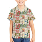 Aussie Birds Christmas La La Land Hawaiian Shirt Beige Vintage Stamp Edition - Aussie Hoodie