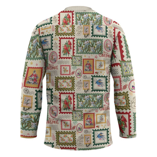 Aussie Birds Christmas La La Land Hockey Jersey Beige Vintage Stamp Edition - Aussie Hoodie