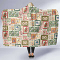 Aussie Birds Christmas La La Land Hooded Blanket Beige Vintage Stamp Edition - Aussie Hoodie