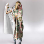 Aussie Birds Christmas La La Land Hooded Blanket Beige Vintage Stamp Edition - Aussie Hoodie