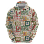 Aussie Birds Christmas La La Land Hoodie Beige Vintage Stamp Edition - Aussie Hoodie