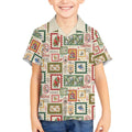 Aussie Birds Christmas La La Land Kid Hawaiian Shirt Beige Vintage Stamp Edition - Aussie Hoodie