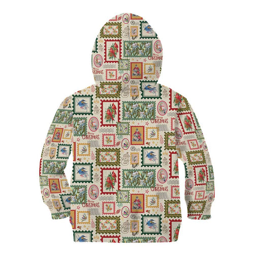 Aussie Birds Christmas La La Land Kid Hoodie Beige Vintage Stamp Edition - Aussie Hoodie