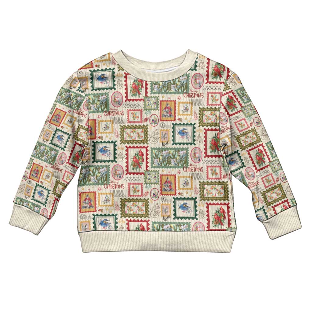 Aussie Birds Christmas La La Land Kid Ugly Christmas Sweater Beige Vintage Stamp Edition - Aussie Hoodie