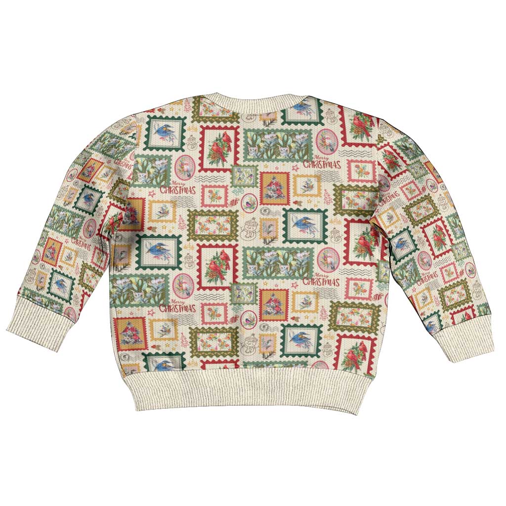 Aussie Birds Christmas La La Land Kid Ugly Christmas Sweater Beige Vintage Stamp Edition - Aussie Hoodie