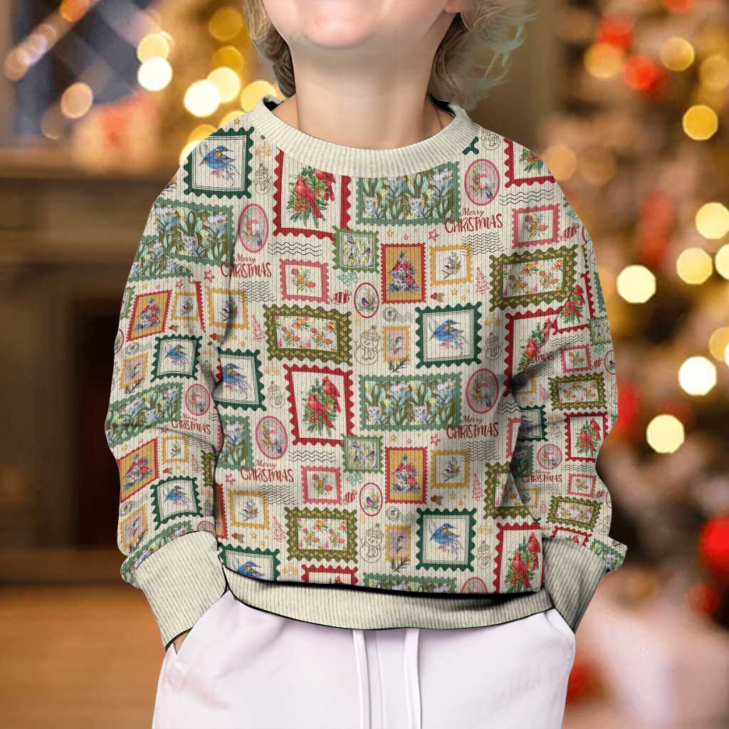 Aussie Birds Christmas La La Land Kid Ugly Christmas Sweater Beige Vintage Stamp Edition - Aussie Hoodie