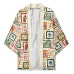Aussie Birds Christmas La La Land Kimono Beige Vintage Stamp Edition - Aussie Hoodie