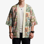 Aussie Birds Christmas La La Land Kimono Beige Vintage Stamp Edition - Aussie Hoodie