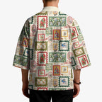 Aussie Birds Christmas La La Land Kimono Beige Vintage Stamp Edition - Aussie Hoodie