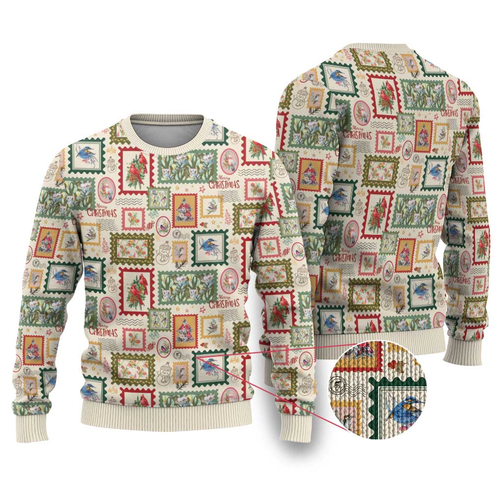 Aussie Birds Christmas La La Land Ugly Christmas Sweater Beige Vintage Stamp Edition - Aussie Hoodie