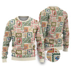Aussie Birds Christmas La La Land Ugly Christmas Sweater Beige Vintage Stamp Edition - Aussie Hoodie
