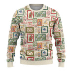 Aussie Birds Christmas La La Land Ugly Christmas Sweater Beige Vintage Stamp Edition - Aussie Hoodie