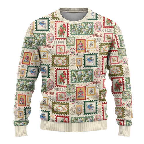 Aussie Birds Christmas La La Land Ugly Christmas Sweater Beige Vintage Stamp Edition - Aussie Hoodie
