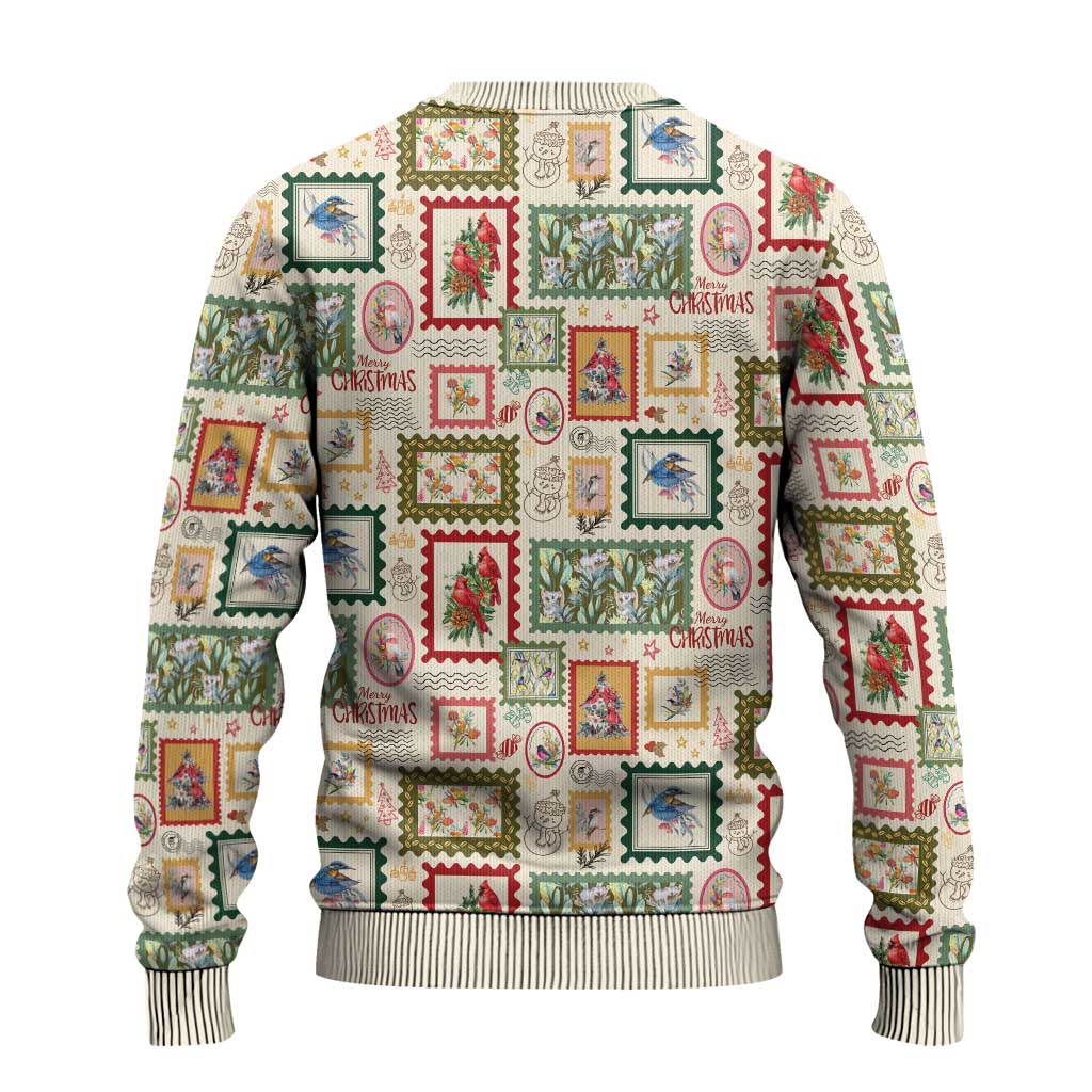 Aussie Birds Christmas La La Land Ugly Christmas Sweater Beige Vintage Stamp Edition - Aussie Hoodie