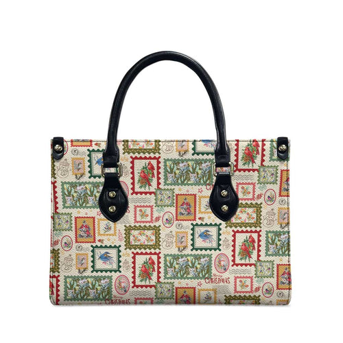 Aussie Birds Christmas La La Land Leather Bag Beige Vintage Stamp Edition - Aussie Hoodie
