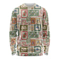 Aussie Birds Christmas La La Land Long Sleeve Shirt Beige Vintage Stamp Edition - Aussie Hoodie