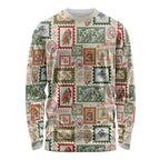 Aussie Birds Christmas La La Land Long Sleeve Shirt Beige Vintage Stamp Edition - Aussie Hoodie