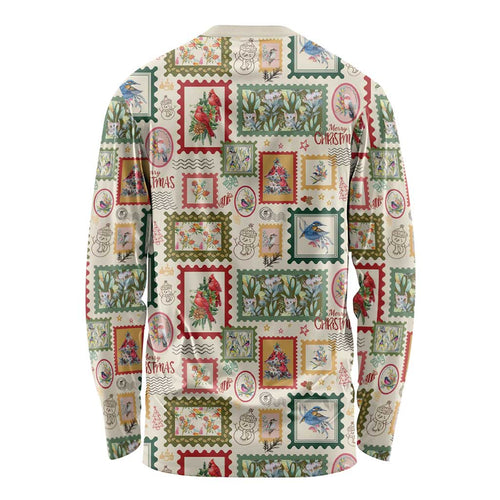 Aussie Birds Christmas La La Land Long Sleeve Shirt Beige Vintage Stamp Edition - Aussie Hoodie