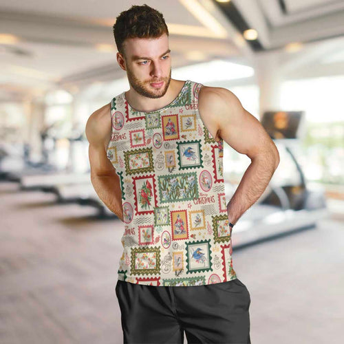 Aussie Birds Christmas La La Land Men Tank Top Beige Vintage Stamp Edition - Aussie Hoodie