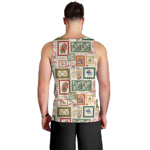 Aussie Birds Christmas La La Land Men Tank Top Beige Vintage Stamp Edition - Aussie Hoodie
