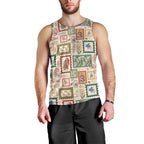 Aussie Birds Christmas La La Land Men Tank Top Beige Vintage Stamp Edition - Aussie Hoodie