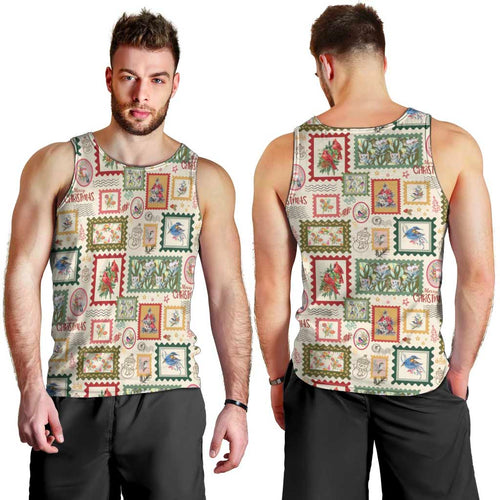 Aussie Birds Christmas La La Land Men Tank Top Beige Vintage Stamp Edition - Aussie Hoodie