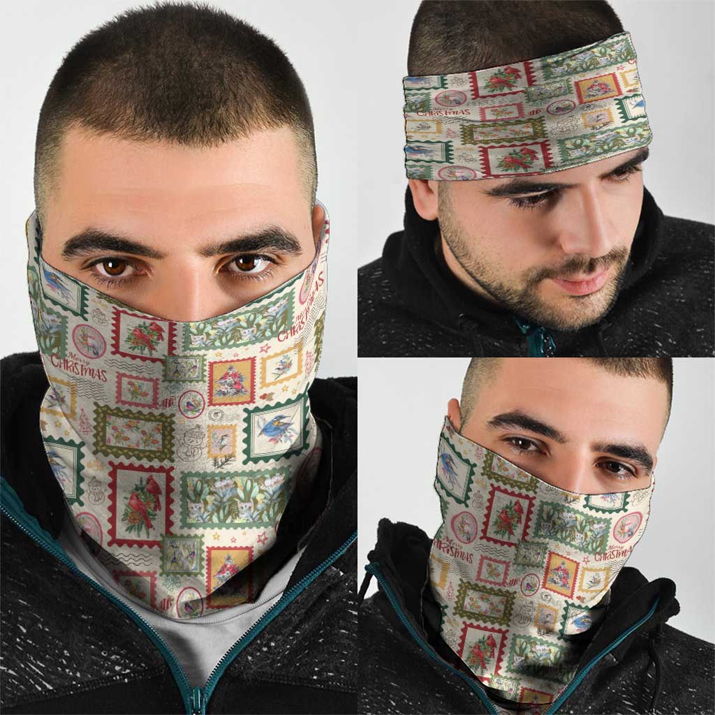 Aussie Birds Christmas La La Land Neck Gaiter Beige Vintage Stamp Edition - Aussie Hoodie