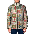 Aussie Birds Christmas La La Land Padded Jacket Beige Vintage Stamp Edition - Aussie Hoodie