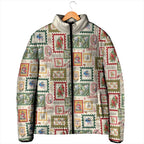 Aussie Birds Christmas La La Land Padded Jacket Beige Vintage Stamp Edition - Aussie Hoodie