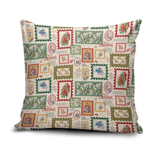 Aussie Birds Christmas La La Land Pillow Cover Beige Vintage Stamp Edition - Aussie Hoodie