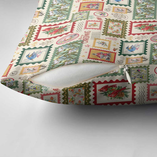 Aussie Birds Christmas La La Land Pillow Cover Beige Vintage Stamp Edition - Aussie Hoodie