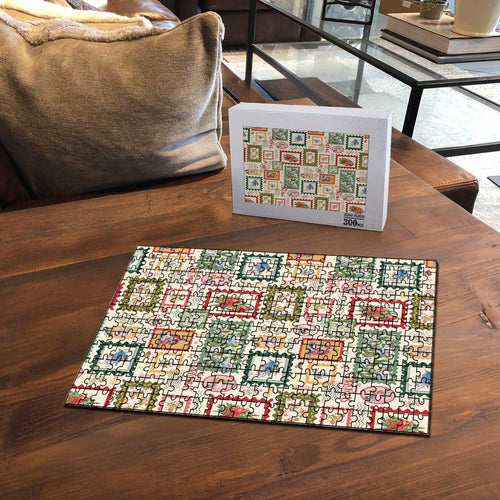 Aussie Birds Christmas La La Land Puzzle Beige Vintage Stamp Edition - Aussie Hoodie