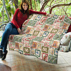 Aussie Birds Christmas La La Land Quilt Beige Vintage Stamp Edition - Aussie Hoodie