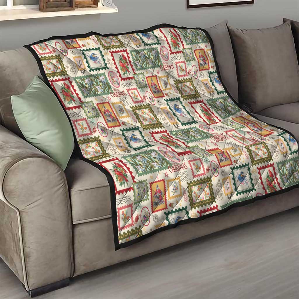 Aussie Birds Christmas La La Land Quilt Beige Vintage Stamp Edition - Aussie Hoodie