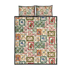 Aussie Birds Christmas La La Land Quilt Bed Set Beige Vintage Stamp Edition - Aussie Hoodie