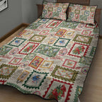 Aussie Birds Christmas La La Land Quilt Bed Set Beige Vintage Stamp Edition - Aussie Hoodie