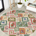 Aussie Birds Christmas La La Land Round Carpet Beige Vintage Stamp Edition - Aussie Hoodie