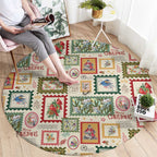 Aussie Birds Christmas La La Land Round Carpet Beige Vintage Stamp Edition - Aussie Hoodie