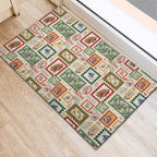 Aussie Birds Christmas La La Land Rubber Doormat Beige Vintage Stamp Edition - Aussie Hoodie