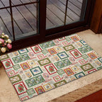 Aussie Birds Christmas La La Land Rubber Doormat Beige Vintage Stamp Edition - Aussie Hoodie