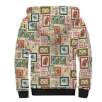 Aussie Birds Christmas La La Land Sherpa Hoodie Beige Vintage Stamp Edition - Aussie Hoodie