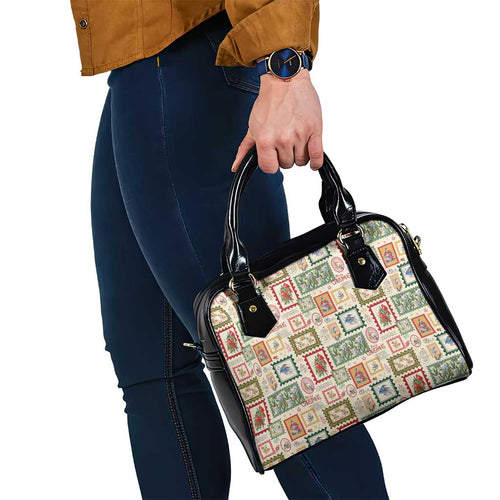 Aussie Birds Christmas La La Land Shoulder Handbag Beige Vintage Stamp Edition - Aussie Hoodie