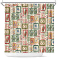 Aussie Birds Christmas La La Land Shower Curtain Beige Vintage Stamp Edition - Aussie Hoodie
