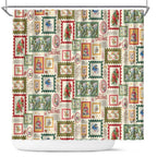 Aussie Birds Christmas La La Land Shower Curtain Beige Vintage Stamp Edition - Aussie Hoodie
