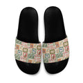 Aussie Birds Christmas La La Land Slide Sandals Beige Vintage Stamp Edition - Aussie Hoodie