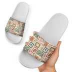 Aussie Birds Christmas La La Land Slide Sandals Beige Vintage Stamp Edition - Aussie Hoodie