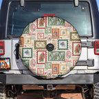 Aussie Birds Christmas La La Land Spare Tire Cover Beige Vintage Stamp Edition - Aussie Hoodie